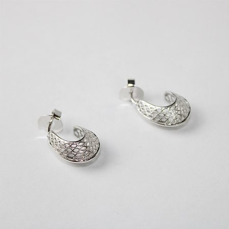 Brinco Folheado Argola Trabalhada