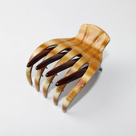 Prendedor Piranha de Resina Tart/Bege