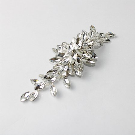 Prendedor Metal Pinça com Cristais