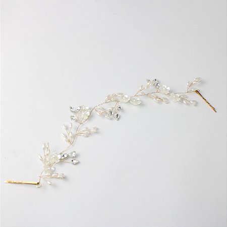 Prendedor Metal Pinça com Cristais