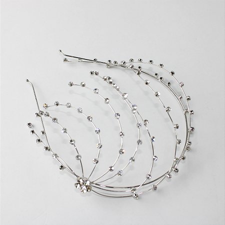 Prendedor Metal Pinça Arranjo Pérola Prateado