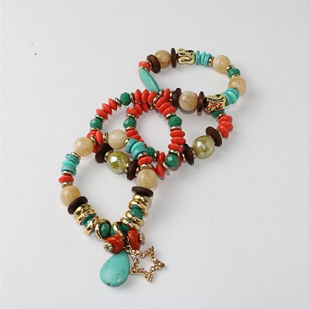 Pulseira Metal Kit com 4 Colorido