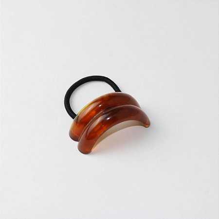 Elástico para Cabelo com Detalhe em Resina Duo Tartaruga