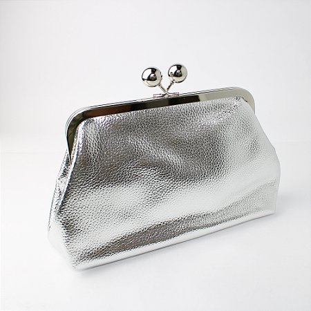Bolsa Clutch de Festa Metalizada Texturizada