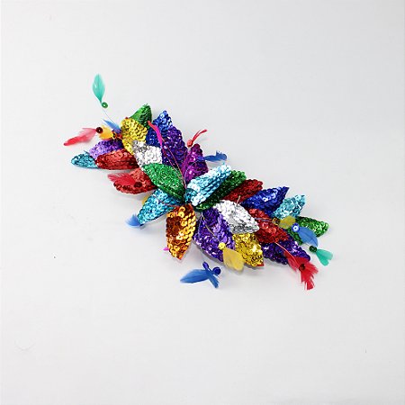 Travessa de Paetê com Penas para Carnaval