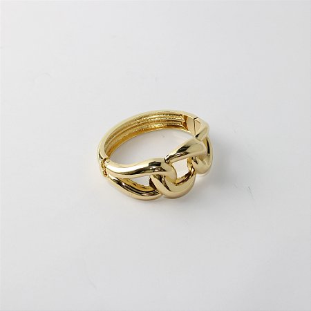 Pulseira Bracelete em Metal com Design de Elos