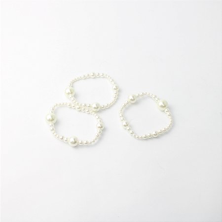 Kit Pulseiras de Silicone com Pérolas - 03 Unidades
