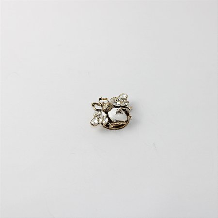 Broche de Metal Abelha com Cristais e Esmaltado