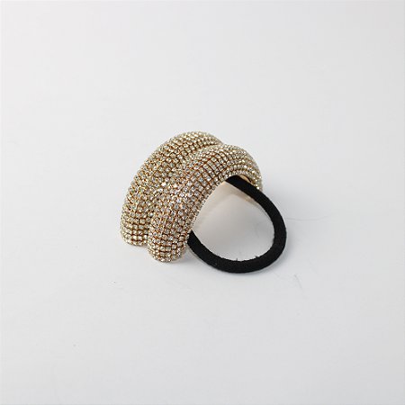 Elástico de Cabelo Metal Duo com Cristais