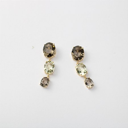 Brinco Folheado a Ouro com Cristais Fiszpan