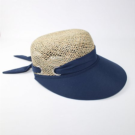 Chapéu de Palha com Viseira e Proteção UV