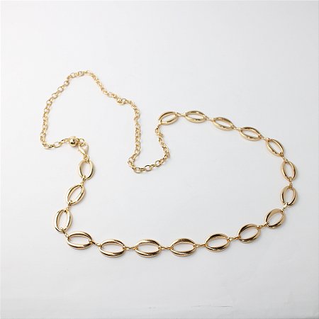 Cinto de Metal com Elos Ovais Vazados
