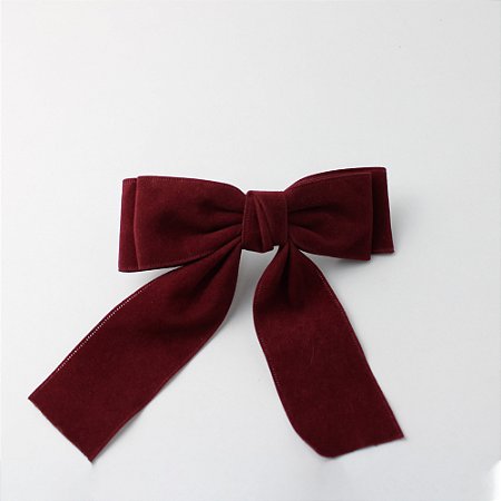 Prendedor de Cabelo Barrete Laço em Suede