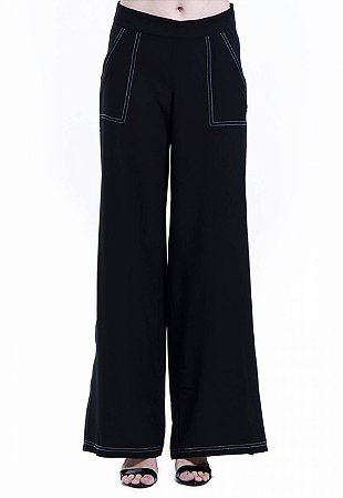 pantalona preta cintura alta