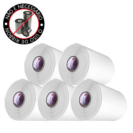 5 Rolos Etiqueta 100x150 Térmica Serrilha Zebra Elgin E-commerce Adegraf