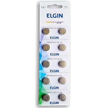 1 Cartela (10 pilhas) LR44 A76 LR1154 357 ou AG13 1,5v Alcalina