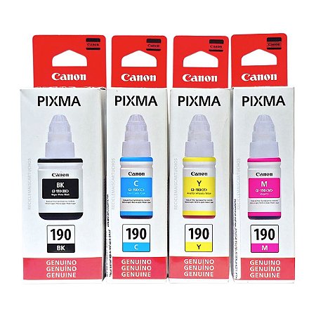 Kit 4 Refil de Tinta Gi-190 Gi190 ORIGINAL Para Canon G1100 G2100 G3110 G4110