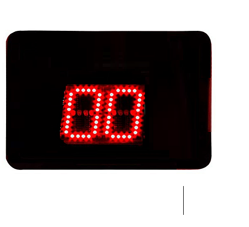 Painel Digital Caixa Livre Fila Unica c/ 3 Controles Atendimento Guichê Digito de 7 cm