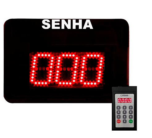 Painel de Senha digito 7 cm Para Lanchonete com Teclado Aleatorio