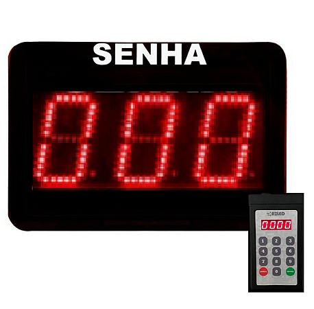 Painel com Teclado Senha Aleatoria Lanchonetes Kit Completo - Painel Eletrônico  de Senhas 12 cm com Teclado