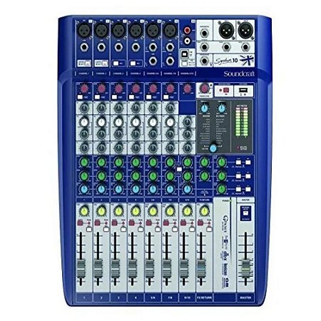 Mesa De Som Soundcraft Signature 10 Bivolt com efeitos