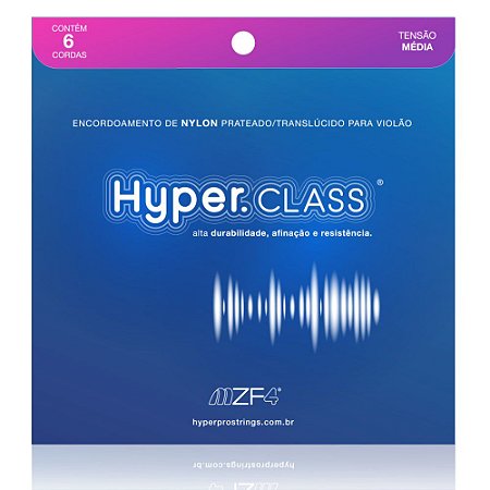 Encordoamento Hyperpro Violão nylon Tensão Média Hyper Class