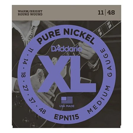 Encordoamento Daddario Guitarra 011 xl Pure Nickel Epn115