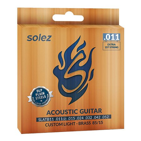 Encordoamento Violão Aço 011 Solez Bronze 85/15 SLATB11