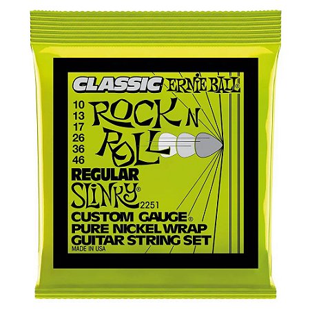 Encordoamento Ernie Ball Guitarra 010 Classic RockNRoll 2251