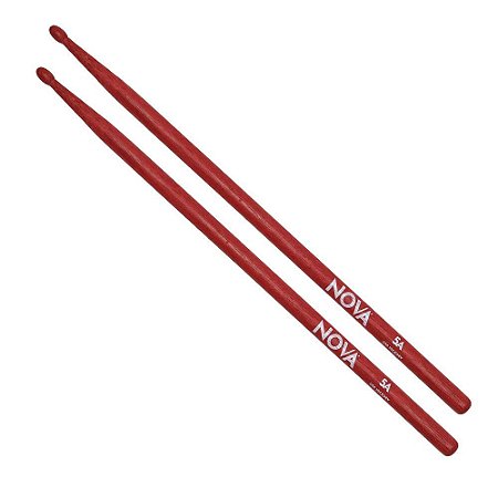 Baqueta Vic Firth Nova Vermelha 5A Ponta de madeira N5AR