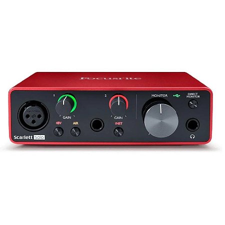 Interface de Áudio Scarlett Focusrite Solo 3a Geração 009385