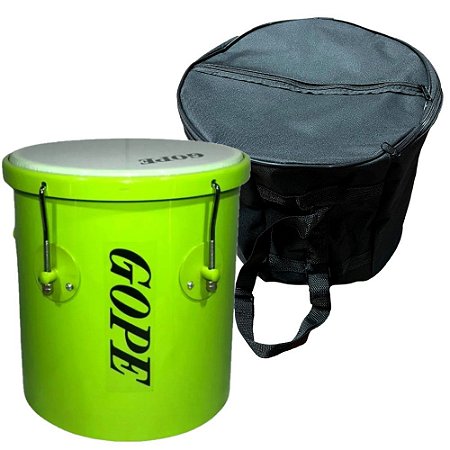 Kit Repique De Mão Gope Verde 10x30cm Capa