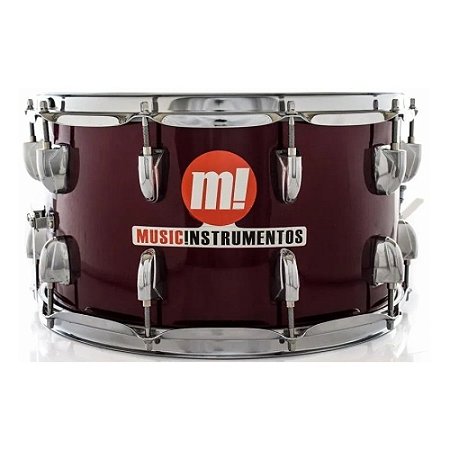 Caixa Bateria M! Music Phx 14 x 8 pol 580 Vinho profissional