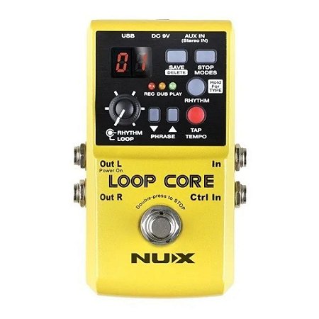 Pedal Nux Loop Core NFA3677 bateria eletrônica grava 6 horas