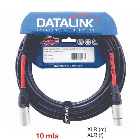 Cabo Datalink Garage Microfone Balanceado 030mm xlr 10m GB05
