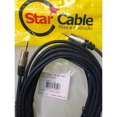 Cabo p2 x p2 3 metros profissional star cable