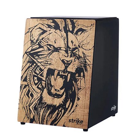 Cajon Strike Fsa Sk4065 Lion leão Acústico de madeira