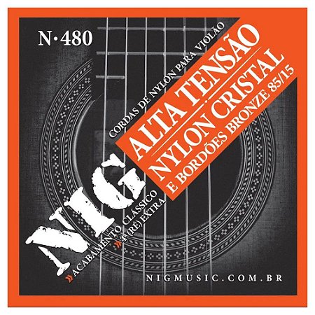 Encordoamento Nig Violão Nylon cordas Tensão Alta N480