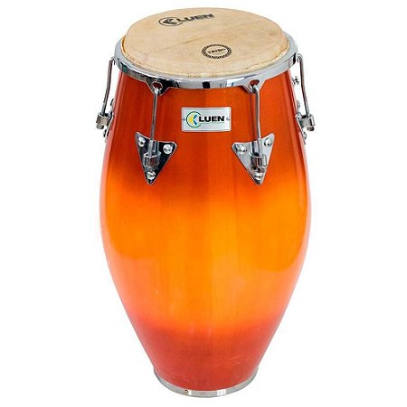 Conga profissional Luen 12 S Tribo Honey Burst Pele Animal