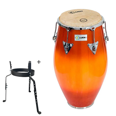 Conga Luen 11' Serie Tribo Honey Burst Pele Animal 49104HB + Suporte