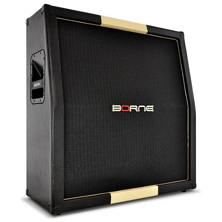 Caixa Borne Vrx 412 gabinete 4x12 8ohms Preto creme guitarra