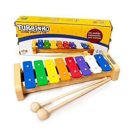 Xilofone Infantil 8 tons Turbo Turbinho