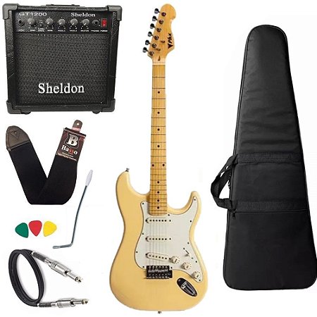 Kit Completo Guitarra Stratocaster Phx St-2 Caixa Acessórios
