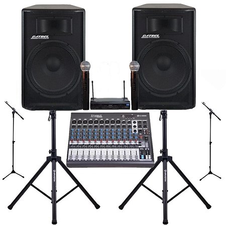 Kit igreja caixas ativa 15 mesa 12c mic s/ fio