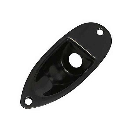 Jack plate Canoa para guitarra cor Preto 670 Ronsani