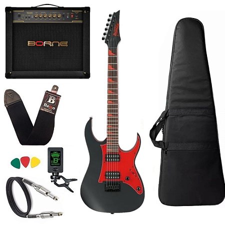 Kit Guitarra Ibanez Grg 131dx amplificador Vorax 1050 50w