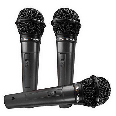 Kit 3 Microfones Kadosh K300 com Fio