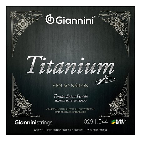 Encordoamento Violão Nylon Giannini Titanium Extra Pesada