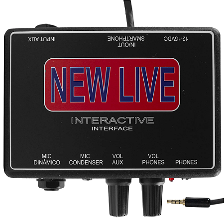 Interface New Live Interactive p Gravação e interação online
