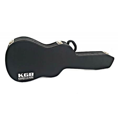 Estojo Hard Case KGB Para Guitarra Strato Male Madeira Preto Revestido